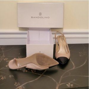 BLACK AND TAN HEELS BANDOLINO SHOES